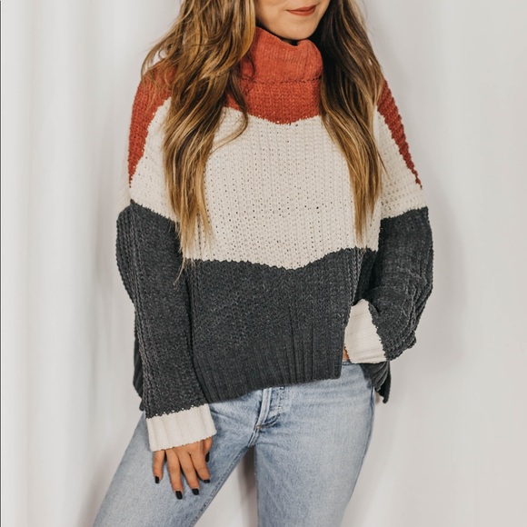 NEW // Brighten My Day Color Block Sweater - Picture 3 of 7